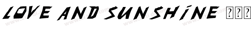 Love and sunshine字体转换